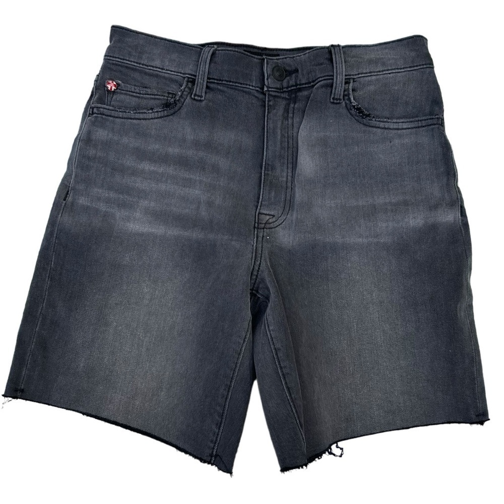 NWT Hudson Women's Size 26 Black Denim Pocket Bermuda Jean Shorts High Rise 7.5